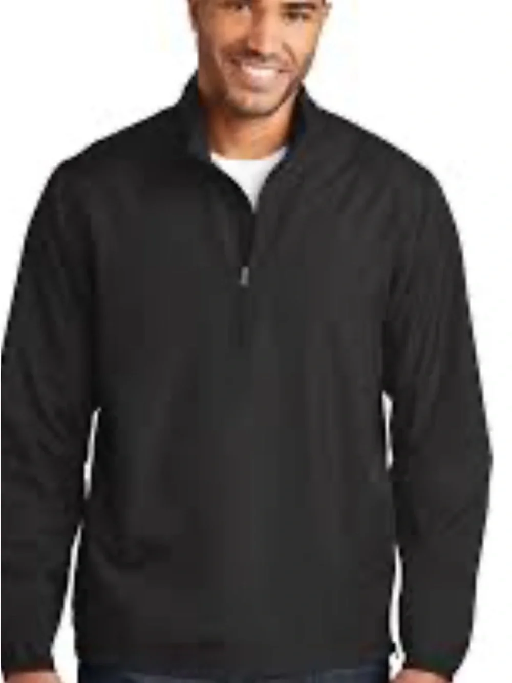 Rockstar Logo Port Authority Men's Zephyr Black Lightweight Half-Zip Jacket S